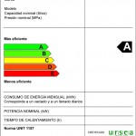 Etiqueta de eficiencia energética del termotanque